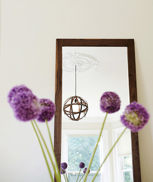 Gorham - Mirror and Purple Flowers - Detail
